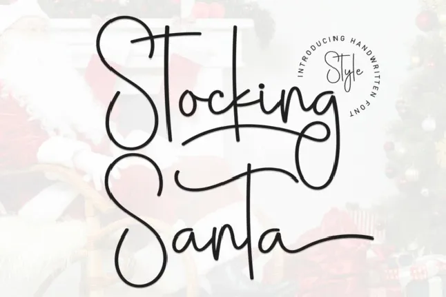 Stocking Santa Script font