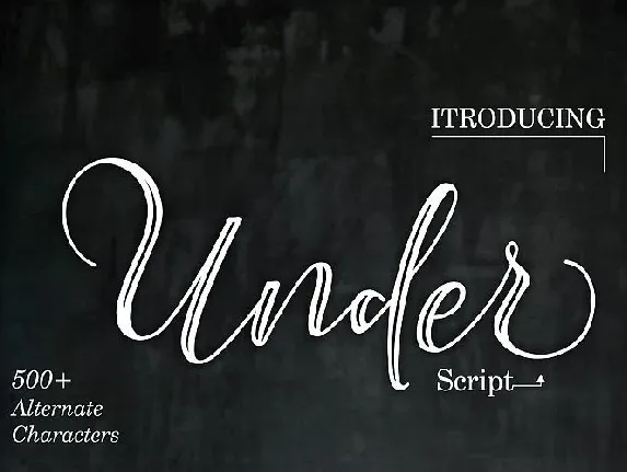 Under Script font