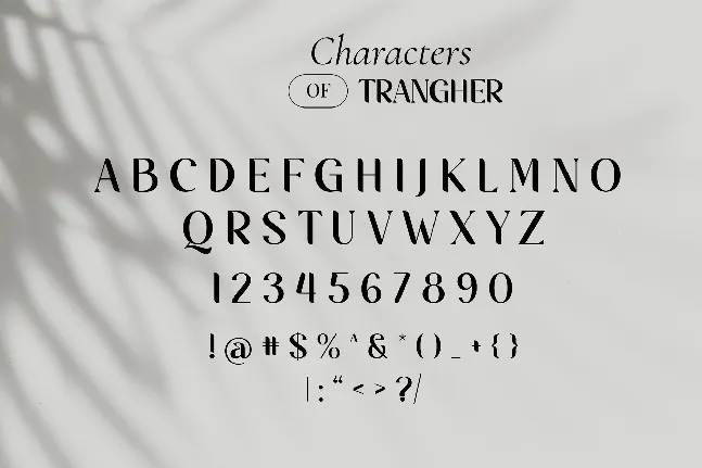 Trangher font