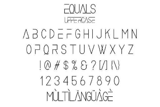 Equals Demo font