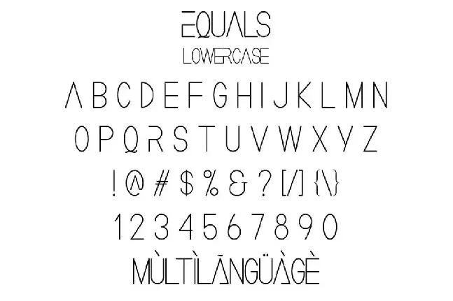 Equals Demo font