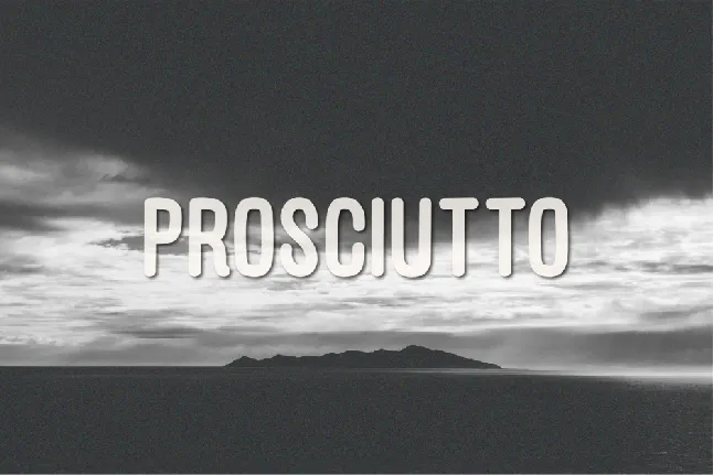 Prosciutto font