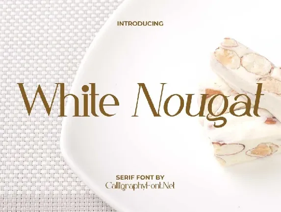 White Nougat font