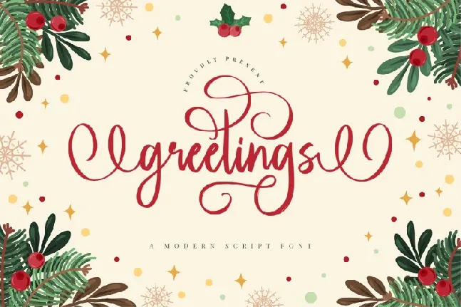 Greetings font