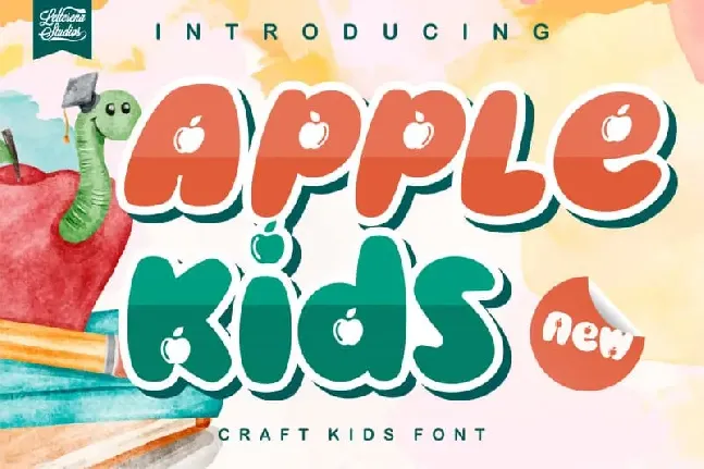 Apple kids – Crafting Kids font