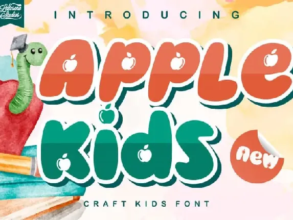 Apple kids – Crafting Kids font