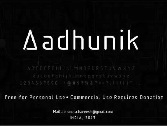 Aadhunik font