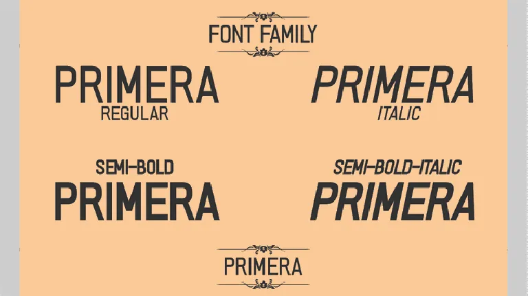 PRIMERA font