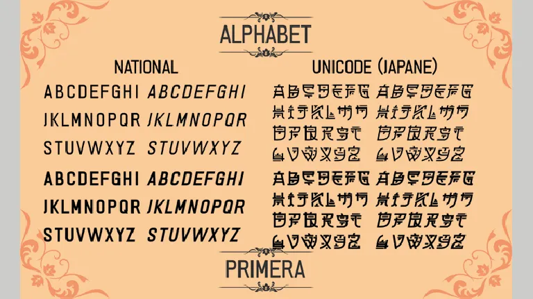 PRIMERA font