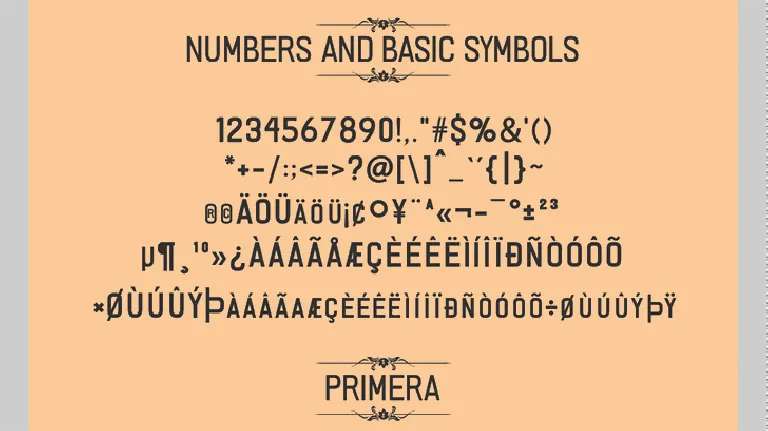 PRIMERA font