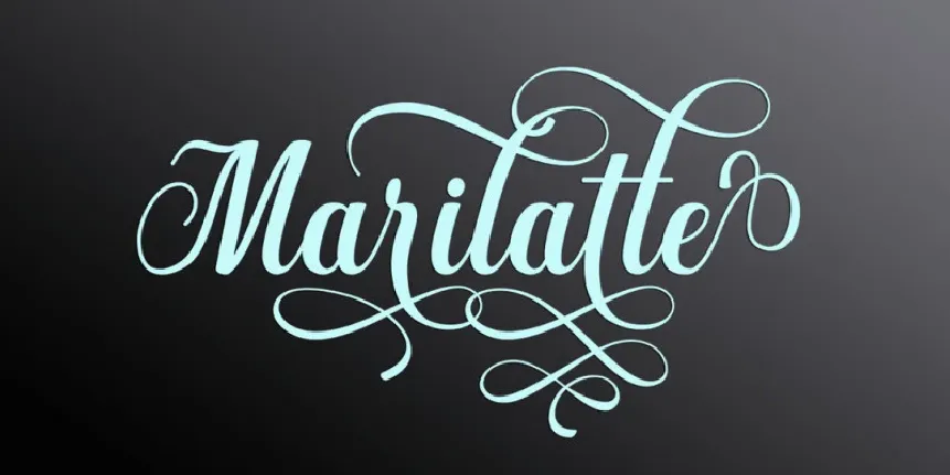 Marilatte Calligraphy font