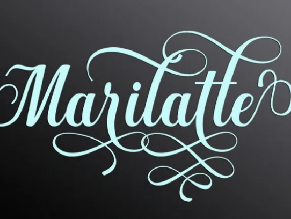 Marilatte Calligraphy font