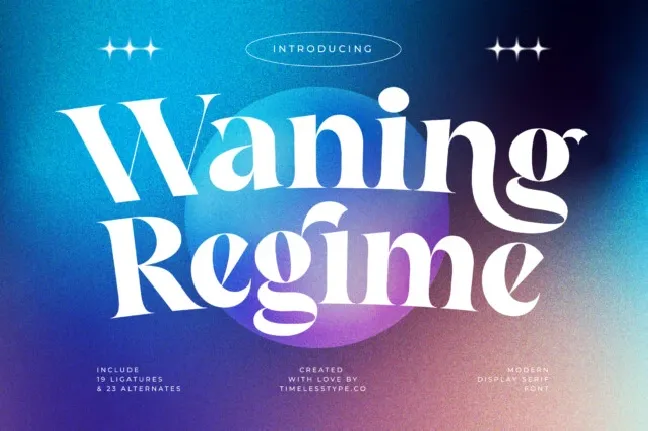 Waning Regime Serif font