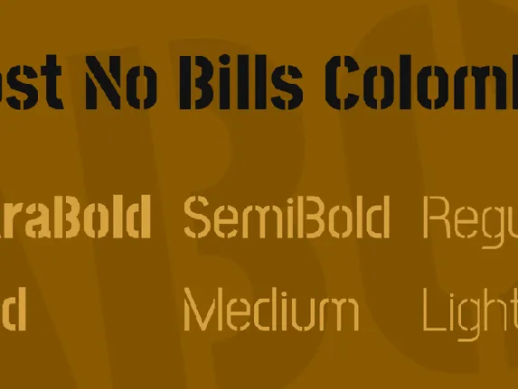 Post No Bills Colombo font