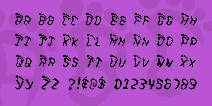 Feetish font