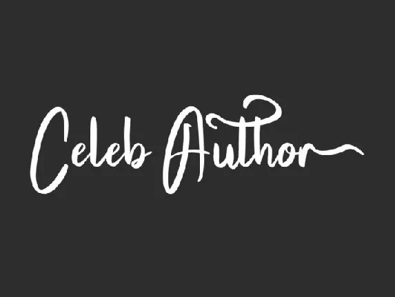 Celeb Author font