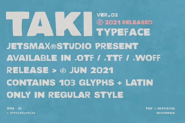 TAKI font