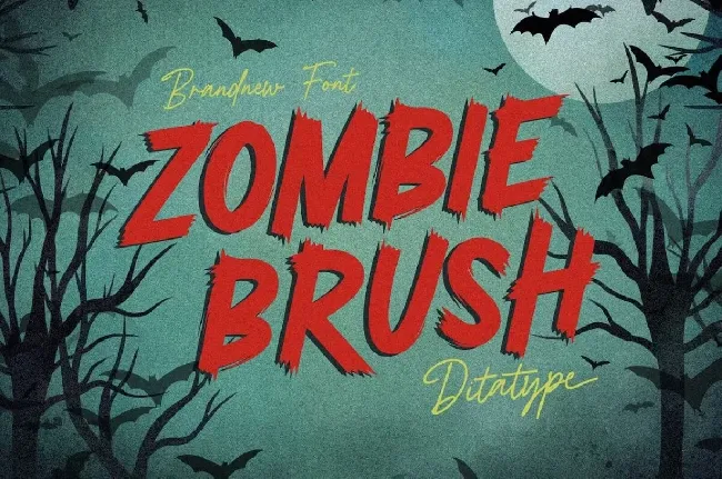 Zombie Brush font