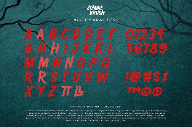 Zombie Brush font