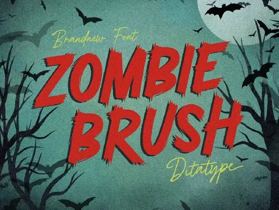 Zombie Brush font