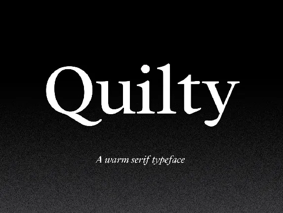 Quilty font