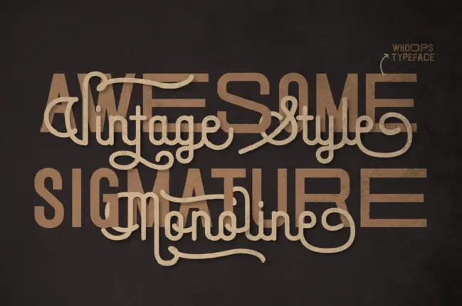 Sigmature Monoline font