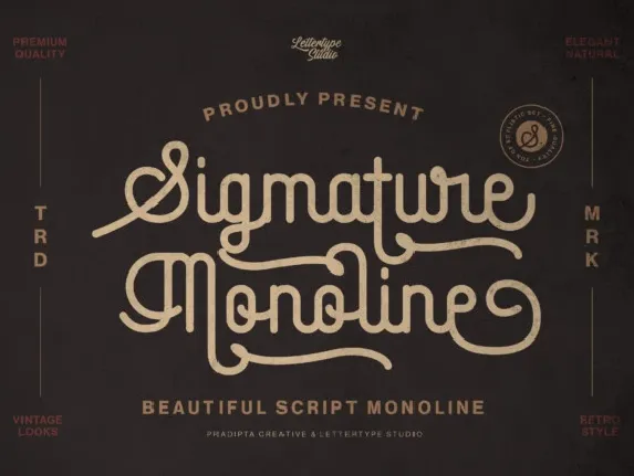 Sigmature Monoline font