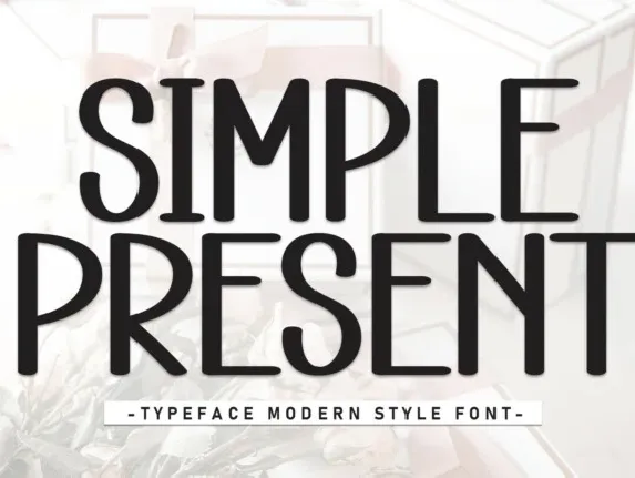 Simple Present Display font