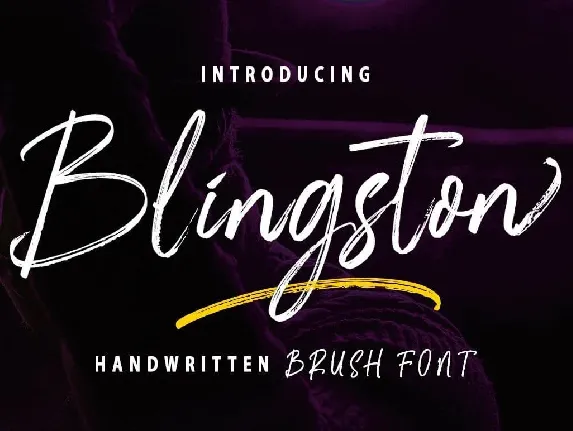 Blingston font