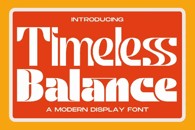 Timeless Balance Demo font