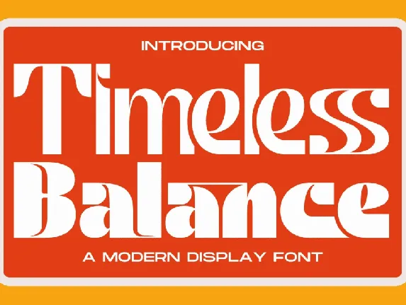 Timeless Balance Demo font