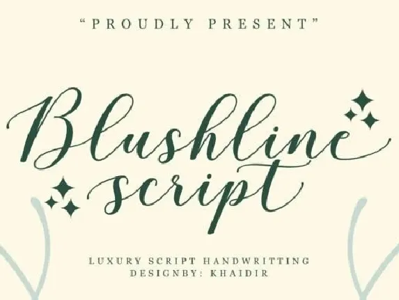 Blushline Script font