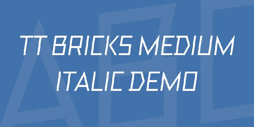 TT Bricks Medium Italic DEMO font