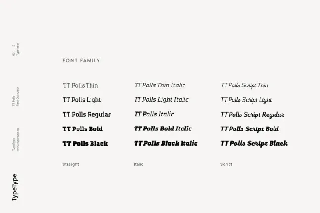 TT Polls Family font