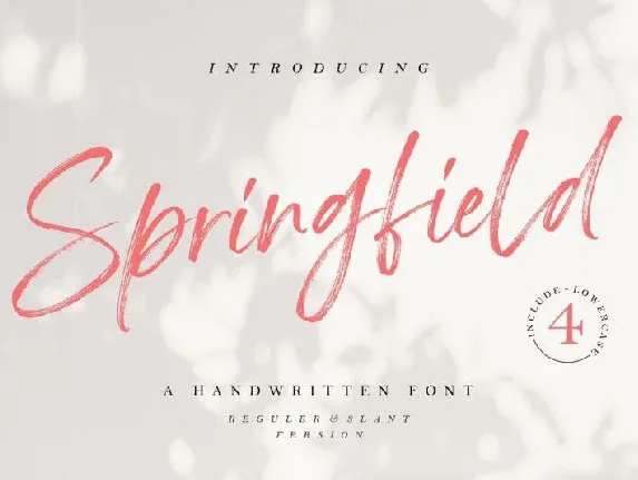 Springfield Hand Brush font