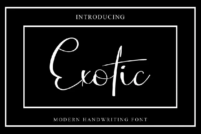 Exotic font