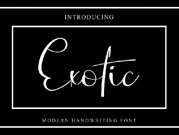 Exotic font