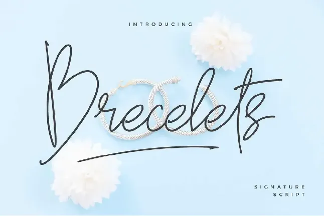 Brecelets Signature font