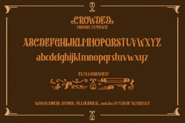 Crowded font