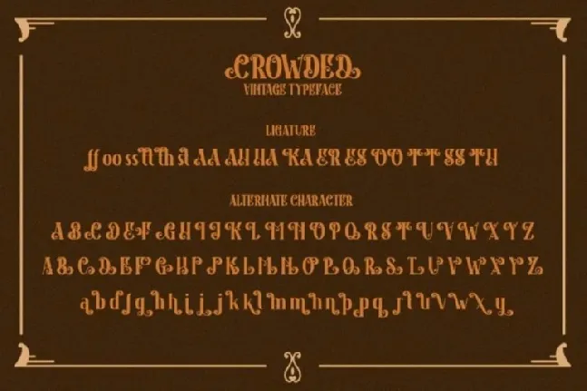 Crowded font