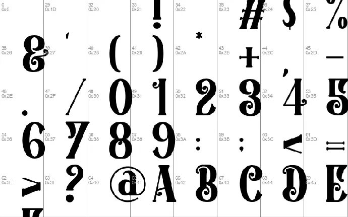 Crowded font