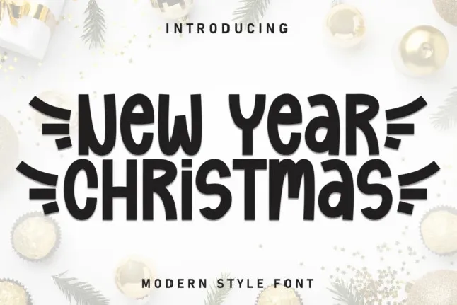 New Year Christmas Display font