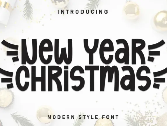 New Year Christmas Display font