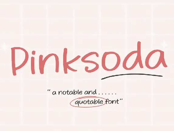 Pinksoda font