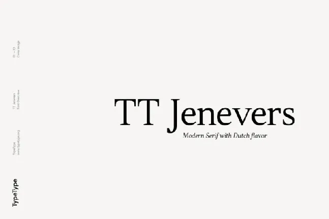 TT Jenevers Family font