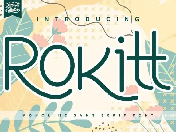 Rokitt – Monoline Sans Serif font