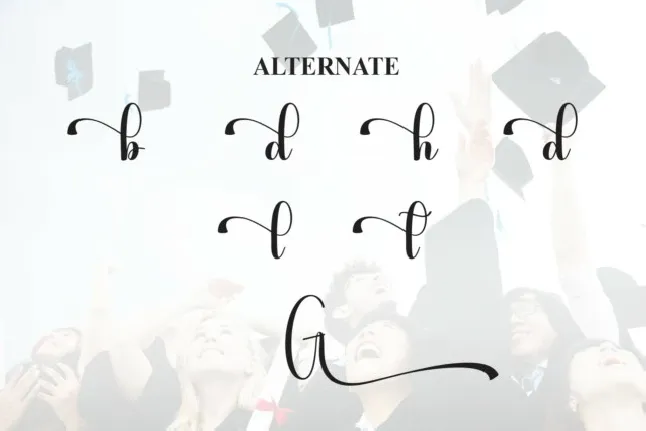 Graduation Calligraphy font