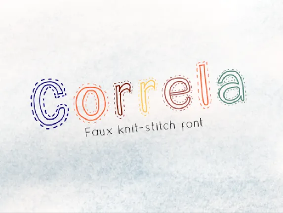 Correla stitch font