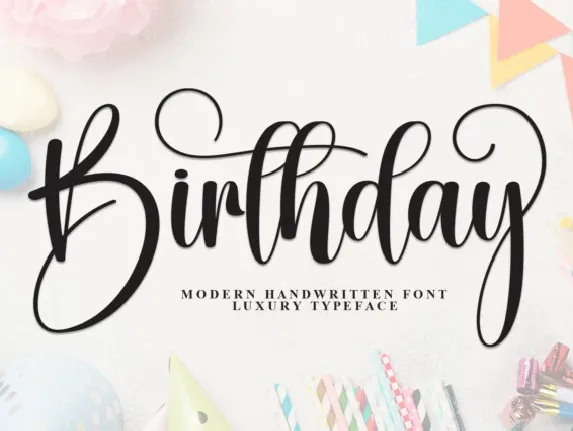 Birthday Script font