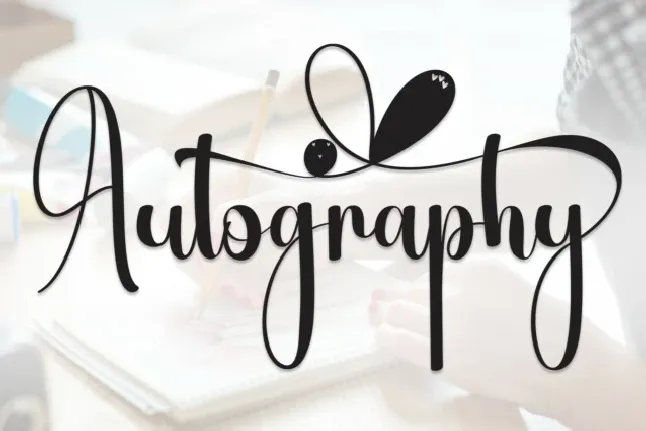 Autography Calligraphy font